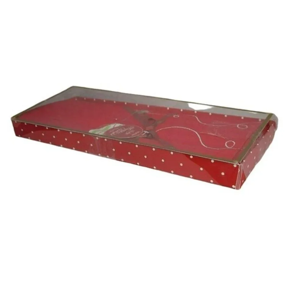 Lenox Placemats Merry‎ And Bright Christmas Ornament Red Set of 4 New in Box